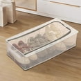 thumbnail image 3 of Transparent Shoe Storage Box Foldable Shoe Box Dustproof Shoe Organizer No-Install Clear Shoe Box PVC Shoe Container Eczema Protection 23.6x11.8x6.3in, 3 of 4
