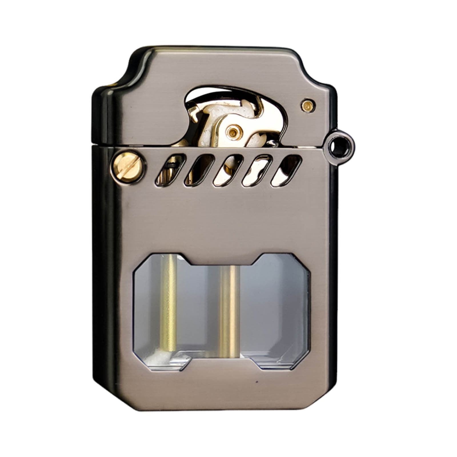 Uscallm 3Pcs One Button Ejection Transparent Lighter, One-button Ejection Cyberpunk Lighter, Transparent Chamber Rocker Mechanism, Futuristic Gadget For Smoking Accessories