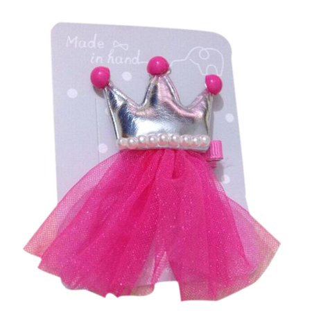 CARLTON GLOBAL2PCS Hair Clips Girls Imperial Crown Princess Leather Hair Style Buckle