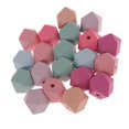 thumbnail image 4 of KLKCMS Mixed Color Faceted Wooden Loose Spacer Beads for Jewelry Making 20mm 20Pcs, 4 of 9