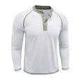 thumbnail image 7 of hotojiny Men's Henley Shirts Fall Vintage Long Sleeve Casual Classic Tee Big and Tall Mens Button Work T-Shirts, 7 of 7