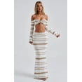 thumbnail image 4 of EASYBRAUS Women Striped Two Piece Skirt Set Summer 2025 Crop Top and Long Skirt Outfit S-L, 4 of 7