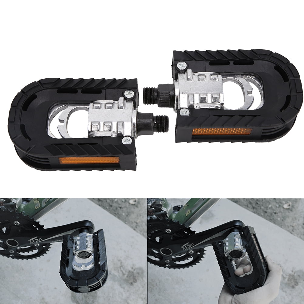 Tebru Bike Pedal,1 Pair Foldable Aluminum Alloy Road Mountain Bike Pedal Lightweight Bearing Pedals for Bicycle,Aluminium Bike Pedal