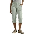 thumbnail image 2 of YTCAMLO Plus Size Capri Pants for Women Summer Athletic Straight Leg Cargo Capris with Pockets Moisture Wicking Rolled Hem Trousers, 2 of 8