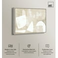 thumbnail image 2 of Cream And Ivory Modern Earth Tone Abstracts Canvas Wall Art by Art Remedy, Silver Floater Frame, 30"x24", 2 of 7