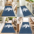 thumbnail image 5 of Dark Blue Palm Tree Washable Runner Rugs 2'x6', Summer Country Vintage Tropical Coastal Tree Leaf Washable Runner Rug Non-Slip Sturdy Edge Binding Carpet for Bedside Hallway Runner Kitchen Galley, 5 of 9