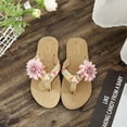 thumbnail image 5 of Anuirheih Slip on Sandals Women,Summer Women Slippers Seaside Fashion Flops Flowers Beach Shoes Flip Flops(Pink), 5 of 9