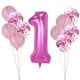 thumbnail image 1 of 11/25 Uds. Globo de látex transparente de ágata de mármol conjunto de confeti de lentejuelas cumpleaños fiesta de aniversario número Kits de decoración para fiestas Ágata rosa+lentejuelas rojas rosas Matsuzay JJ15589-01, 1 of 6
