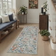 thumbnail image 4 of GENIMO 2'x3' Area Rug, Washable Non Slip Soft Floral Indoor Door Mat for Entryway Kitchen Laundry Room, Dusty Blue, 4 of 7