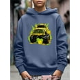thumbnail image 3 of Mikrdoo Colorful Paint & Truck Print Casual Hoodie For Kid Boys, Stylish Pullover Long Sleeve Top,Boys Spring Autumn Sweatshirt As Gift, 3 of 8
