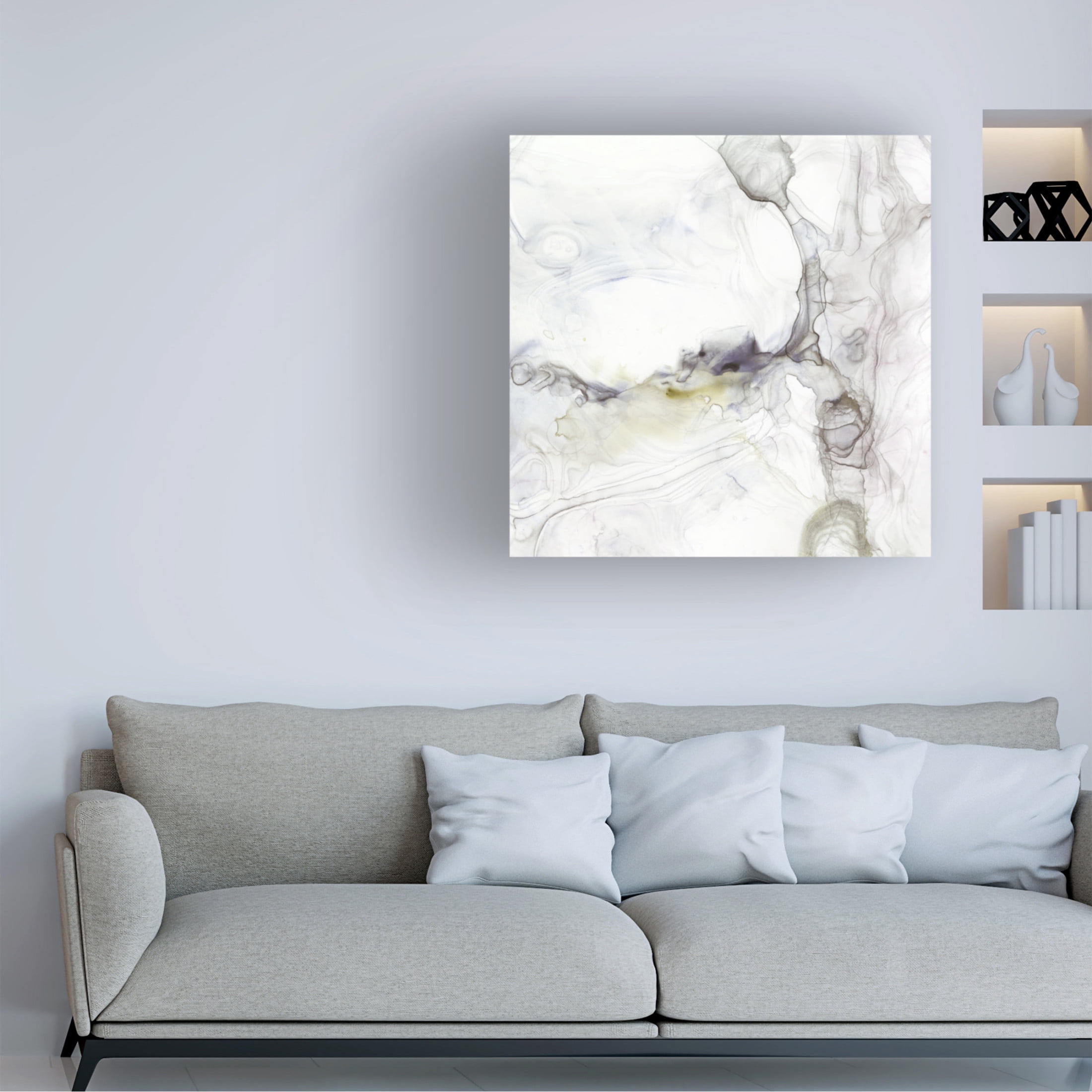 Canvas Wall Art - Victoria Borges 'Sedimentary I' Wall Art for Living Room, Bedroom, or Office Décor by Trademark Fine Art - 14 x 14 Inches
