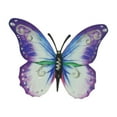 thumbnail image 1 of Esculturas de pared de metal con diseño de mariposas 3D para exhibir obras de arte en exteriores. Violeta, 1 of 9