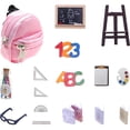 thumbnail image 1 of 1 Ensemble Mini Fournitures Scolaires pour Poupée Sac à Dos Mini Tableau Noir Ensemble de Papeterie Miniature, 1 of 5