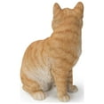 thumbnail image 3 of Hi-Line Gifts 10.25" Brown and White Ginger Cat Looking Back Outdoor Garden Statue, 3 of 7