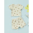 thumbnail image 3 of Liacowi Newborn Infant Baby Shorts Set T-Shirt Tops Jogger Shorts Outfit 2Pcs Summer Casual Clothes, 3 of 9