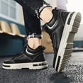 thumbnail image 5 of Mens Shoes,Men Autumn Winter High Top Casual Thick Sole Versatile Athletic Leisure Footwear Durable Comfortable Walking Shoe,Shoes for Men,Black,7.5, 5 of 7