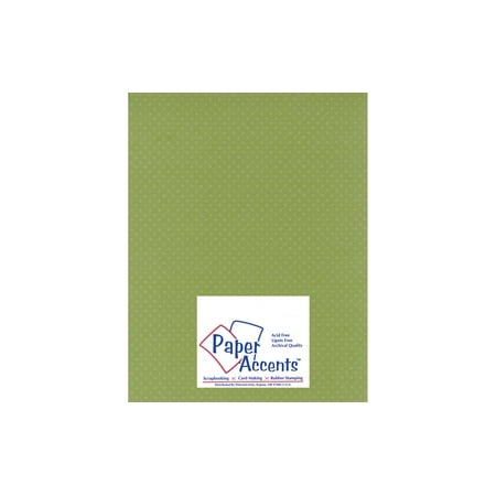 UPC: 0740512413492 | Paper Accents Mini Dot Cardstock 8.5 x 11  80lb Beach Grass 25pc