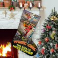 thumbnail image 1 of WordGirl Tema: Calcetines de Navidad, fino lino blanco para colgar en escaleras y chimenea, decoración navideña para el hogar, regalo de Navidad.54cm×38cm, 1 of 5
