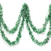 Anderson's Green and Silver Metallic Tinsel Twist Garland 4 inches Wide x 25 ft Long, Parade Float Decorations for Trailer Or Golf Cart, Christmas Garland Décor for Home and Party