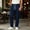 Navy, variant on Jerdar Men's Fleece Lined Sweatpants Straight Leg Blend Fall Winter Solid Color Loose Fit Relaxed Athletic Casual Warm Thermal Long Pants Trousers