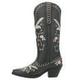 thumbnail image 3 of Dingo Women's Full Bloom Western Boot Round Toe Black 6 M  US, 3 of 5