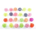 thumbnail image 1 of Anillo LED intermitente de 24 piezas, diseño de 2 estilos: patrón de fresa y rosa, anillos de plástico llenos de baches para regalos de fiesta, juguetes iluminados con dedos de gelatina suave, color, 1 of 8