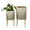 Cream Floral Moroccan Round S/2 23", 19"H, variant on DecMode 23", 19"H Cream Metal Moroccan Planter with Removable Stand (2 Count)