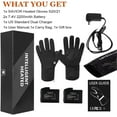 thumbnail image 3 of SAVIOR HEAT Heated Mittens Gloves Men Women - 7.4V 2200MAH Electric Rechargeable Battery Gloves for Winter Skiing Skating Snow Camping Hiking Heated Hand Warmer Gloves, 3 of 9
