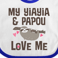 thumbnail image 4 of Inktastic Yia Yia and Papou Love Me Sloth Boys or Girls Baby Bib, 4 of 4