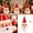 Red1, variant on Lighted Blow Mold Retro Santa Tree Indoor Outdoor Christmas Decoration, 7.87" Vintage Style Lighted Retro Santa Tree Sculpture for Home Shelf Porch Decor