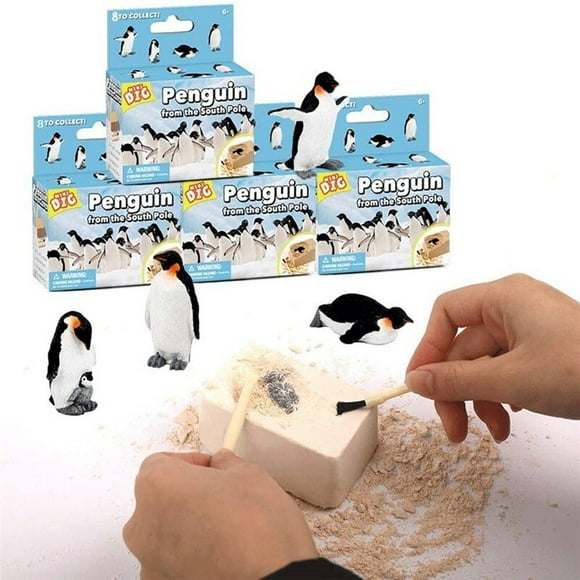 Toy Penguin Dinosaur Excavation Kit Fossils Model Discover Science Toys Archaeological Excavation Kids Toy Antistress Toy