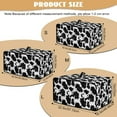 thumbnail image 7 of Renewold Toaster Oven Protector Washable Dustproof Convection Oven Air Fryer Protective Case Polyester Small Appliance Cover Home Decoration, 22.5 x 18.5 x 13 Inches, Black Cow Print, 7 of 7