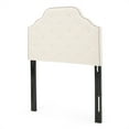thumbnail image 4 of Tufted Upholstered Headboard Twin Size, Solid Wood Head Board with Durable Metal Legs, Adjustable Height Twin Headboard with Nailhead Trim, Fabric Headboard in Modern Button Tufted Design, 4 of 6