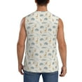 thumbnail image 4 of Fotbe African Animals Men's Camiseta sin Mangas Estampada para Hombres, Playera Casual para Gimnasio, Entrenamiento, Playa-Large, 4 of 7