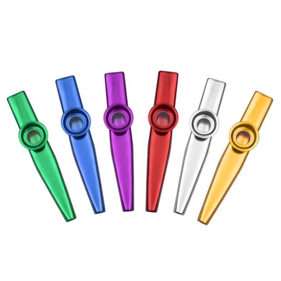 QAYOZ 6 Different Colors of Metal Kazoos for Kids, Children, Seniors, Adults, Beginners