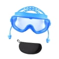 thumbnail image 4 of Gafas de natación para adultos, banda ajustable, portátiles, transparentes, con protección ocular y tapones para los oídos, para buceo. azul, 4 of 8