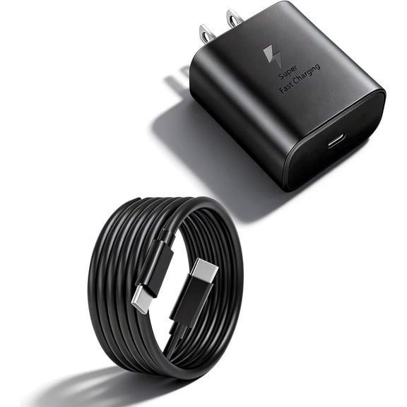 S25 Ultra Charger, 45W USB-C Super Fast Charger with 3.28FT Type C Cable Cord PPS/PD Wall Charging Block for Samsung Galaxy S25 Ultra/S25/S24/S23 Plus