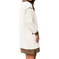 thumbnail image 3 of Women Casual Long Sleeve Sweatshirt Dress Quaeter Zipper Lapel Loose Mini Dresses, 3 of 7