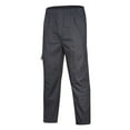 thumbnail image 2 of Ernkv Casual Pants for Men Comfy Lounge Casual Soft Loose Daily Elastic Waist Solid Color Fashion Fall Spring Trousers Full Length Pants with Pocket Dark Gray XXL, 2 of 9