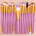 thumbnail image 3 of Makeup Brushes, Eye Brushes, 20-Piece Synthetic Hair Eye Makeup Brush Set for Powder Lip Eyeliner Eyeshadow with Wooden Handles, Professional Beauty Tools for Home and Daily Use, 3 of 4
