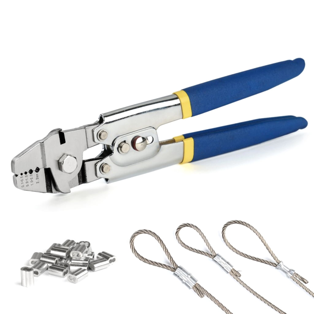 Wire Rope Crimping Tool Wire Rope Fishing Lines Crimping for Aluminum Oval Sleeves Stop Sleeves Ferrules Repair Plier