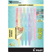 Pilot Frixion Light Pastel Collection Erasable Highlighters, Chisel Tip, Assorted Color Inks, 10-Pack