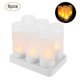 thumbnail image 3 of 6 PCS Rechargeable Flameless Candles Realistic Flickering Yellow LED Cordless Tealight Candles with 2025 Walkbee, 3 of 5