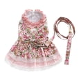 thumbnail image 4 of URMAGIC Pet Dog Girl Floral Tutu Princess Dress with Leash for Puppy Small Medium Dogs Bowknot Wedding Apparel, 4 of 6