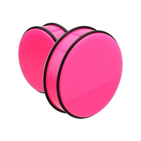 

Supersize Neon Colored Acrylic No Flare Ear Gauge Plug