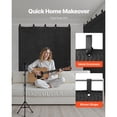 thumbnail image 6 of KFFKFF Sound Dampening Blankets, Noise-Reducing Curtains with 80 x 48 in, Acoustic Blanket with Grommets, Studio Soundproofing Cover for Windows, Doors, Light Blocking, Music Recording, Black, 6 of 9