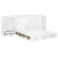 thumbnail image 3 of Queen Size Murphy Bed with USB Port, Little Wardrobes and Drawers, White, 3 of 8
