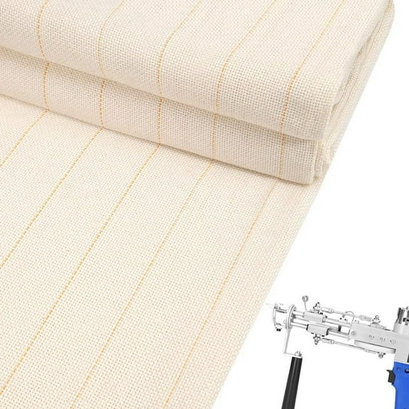 98 Inch X 59 Inch Tufting Cloth with Marked Lines, Cloth Fabric for Punch Needle,Large Overlocking Tufting Cloth