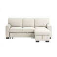 thumbnail image 4 of Estelle Beige Fabric Rev. Sleeper Sectional Storage Chaise Cup Holders USB Ports, 4 of 5