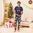 thumbnail image 2 of Eygvbb Christmas Pajamas Men Matching Family Pajama Set Crew Neck Short Sleeve Shirt Letter Print Long Pants Two Piece Sleep Set Lightweight Loungewear for Holiday Photo Occasions, 2 of 9